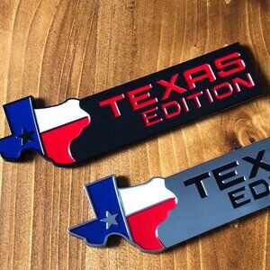 Texas Edition™ Black Tailgate Emblem Badge Chevy GMC Ford F-150 250 350